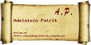 Adelstein Patrik névjegykártya